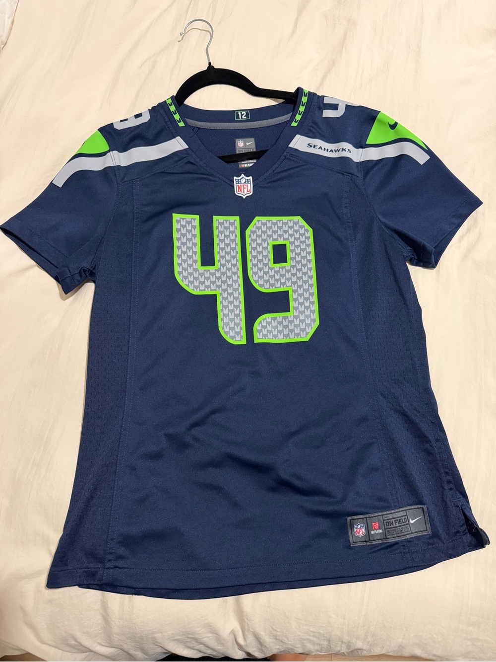 Nike Men’sSeattle Seahawks Navy & Green #49 Football Jersey